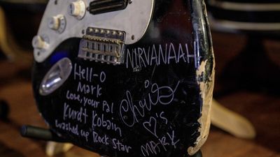 A battered guitar which Nirvana's Kurt Cobain gifted to his friend Mark Lanegan sells at auction for almost $600,000