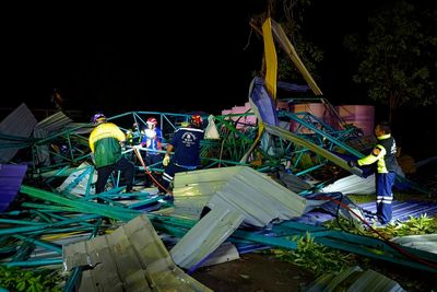 Roof collapses at school in Thailand, killing 6 people who were sheltering from rain