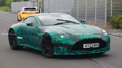 Updated Aston Martin Vantage Spied Driving In The Rain