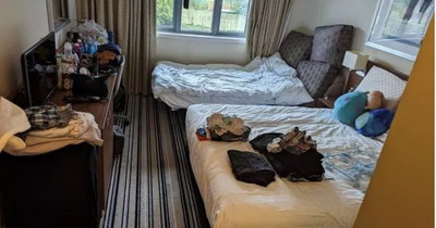 Family of eight share four beds after being forced to stay in 'horrendous' hotel after eviction
