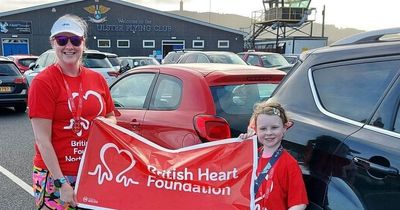 Co Down schoolgirl Scarlett runs in red to fundraise in memory of beloved grandad