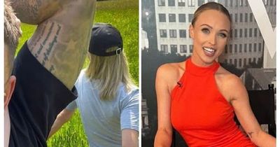 Jorgie Porter shows off 'peachy' derriere in cheeky nod to famous Athena tennis photo