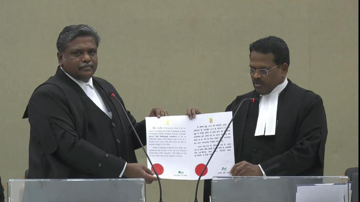 Four new judges of Madras High Court take oath of…