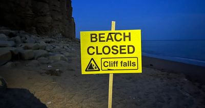 Huge rockfall at West Country beach sparks emergency search amid fears of people trapped