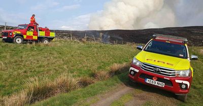 Marsden Moor fire continues to burn with people urged to stay away