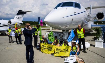 Climate activists disrupt Europe’s biggest private jet fair