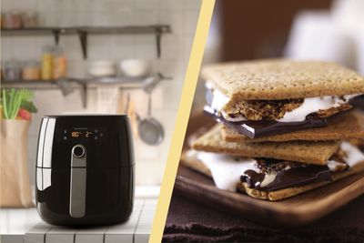 I made these five minute s'mores in the air fryer - and they're not as messy as you think