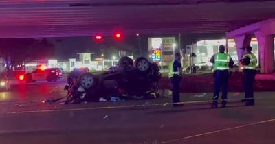 Texas crash: Car careers off bridge killing woman with children also critical in smash