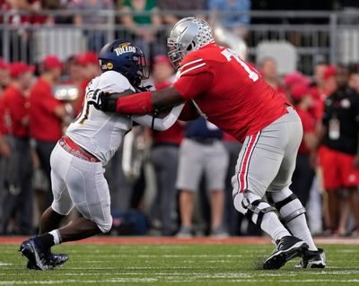 Former Ohio State tackle Dawand Jones signs rookie contract with Browns