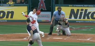 Shohei Ohtani somehow managed to turn a swing and miss into an impressive highlight