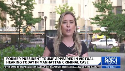 Donald Trump makes video court appearance in Stormy Daniels hush money case