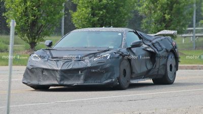 Chevrolet Corvette ZR1 Spied Under Heavy Camo With Insanely Wide Tires