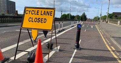 Glasgow South City Way cycle lane condemned as 'death trap' amid multiple closures