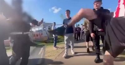 Footage shows moment funfair security 'throws punches' at 16-year-old boy 'for no reason'