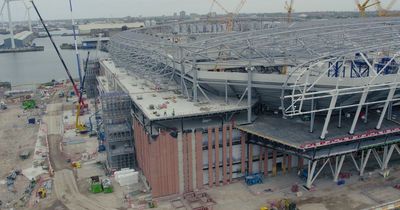 Everton new stadium roof takes shape as stunning video update released
