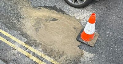Man filled 'dangerous' pothole himself after becoming fed up waiting - but is left stunned by council