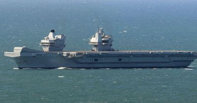 Royal Navy's biggest warship spotted off coast of Wales
