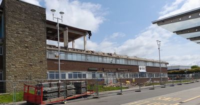 Demolition of former Bridgend Police station underway