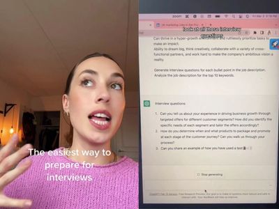 Woman reveals how to prepare for a job interview using AI