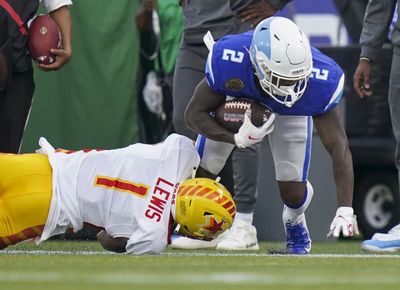 Johnnie Dixon shows off ‘Block-O’ tattoo after touchdown