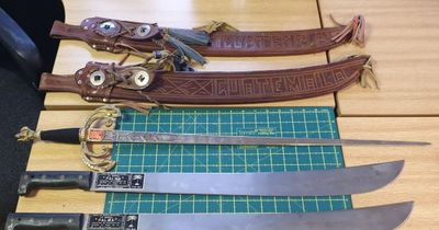 Ugly collection of swords handed to police during blade amnesty