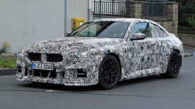 2025 BMW M2 CS Spied Up Close Looking Mean Under Camo