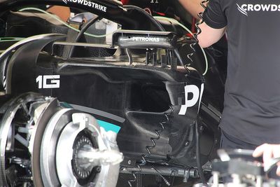 First images of Mercedes W14 F1 new upgrades appear