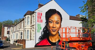 A stunning new mural calling out racism has been created in Adamsdown, Cardiff