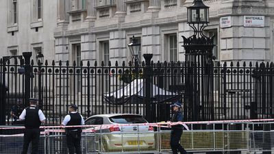 Man arrested after crashing into gates at Downing Street