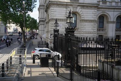 Watch the scenes in Whitehall after a car crashed into the Downing Street gates