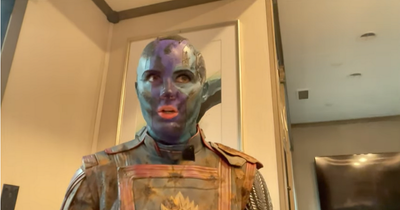 Karen Gillan gives Guardians of the Galaxy fans behind the scenes look on set