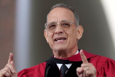 Tom Hanks urges Harvard grads to defend the truth and resist indifference