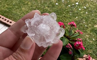 Golf-ball sized hail surprises NSW coast