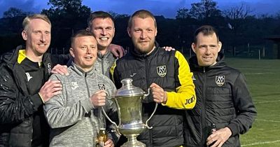One half of Abbey Vale's South of Scotland League winning management duo stands down