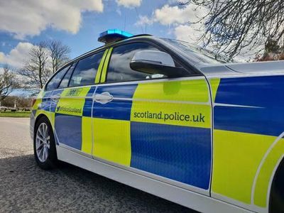 Two police officers hospitalised after crash on major Scottish road