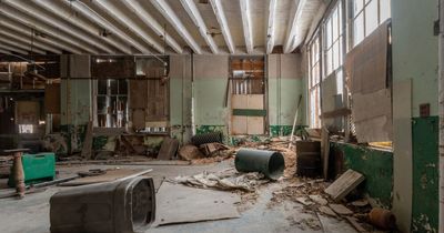 Abandoned school 'frozen in time' for decades with rude graffiti and piles of books