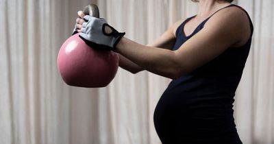 Woman shares TikTok video of her baby bump 'dropping' during work-out