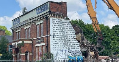 Landmark Manchester pub is being demolished TODAY after blaze ripped through building