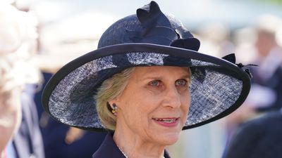 Duchess of Gloucester’s navy blue shirt dress proves royal fashion can be totally relatable as she attends palace garden party