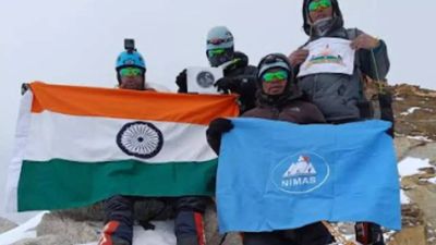 Team NIMAS successfully scales Himachal Pradesh's highest peak Mt Reo Purgyil