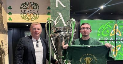 Neil Lennon pops into Celtic bar ahead of this weekend's game