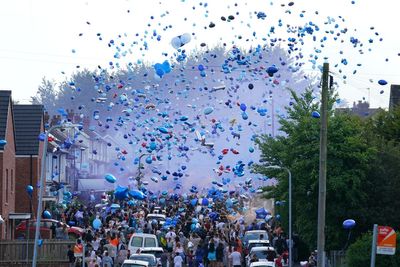 Balloons fill the sky for teenagers killed in Ely crash
