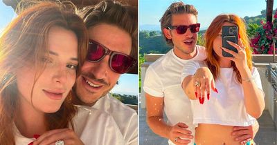 Bella Thorne announces she's engaged to producer Mark Emms after nine months of dating