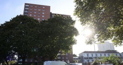 Brave officer saved two men 'hanging outside window' as flames ripped through flat