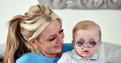 'My baby son's living in agony and unable to see but no-one can tell us why'