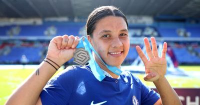 Sam Kerr sets ambitious new target after scoring to help Chelsea to yet another WSL title