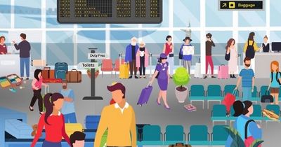 Only speedy minds can spot all 7 misplaced items in tricky airport brain teaser