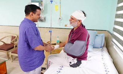 "Met the brave man, the hero" Delhi CM Kejriwal after meeting Satyendar Jain in hospital