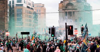 'Unacceptable' behaviour at Celtic fans' title party as seriously injured man in Glasgow hospital