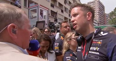Martin Brundle apologises as Red Bull official turns air blue during Monaco grid walk